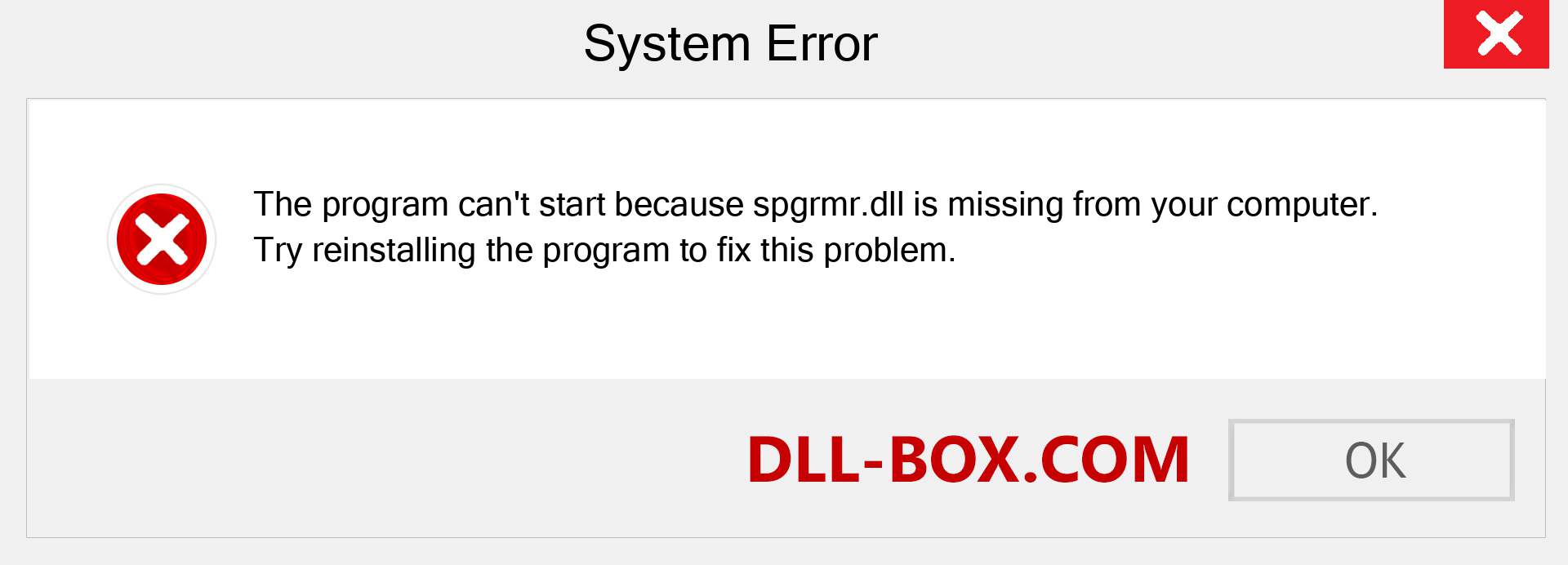  spgrmr.dll file is missing?. Download for Windows 7, 8, 10 - Fix  spgrmr dll Missing Error on Windows, photos, images